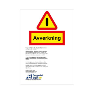 Avverknings Skylt